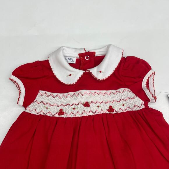 NWT Magnolia Baby NB Clara Smocked Collared Dress - Picture 3 of 5
